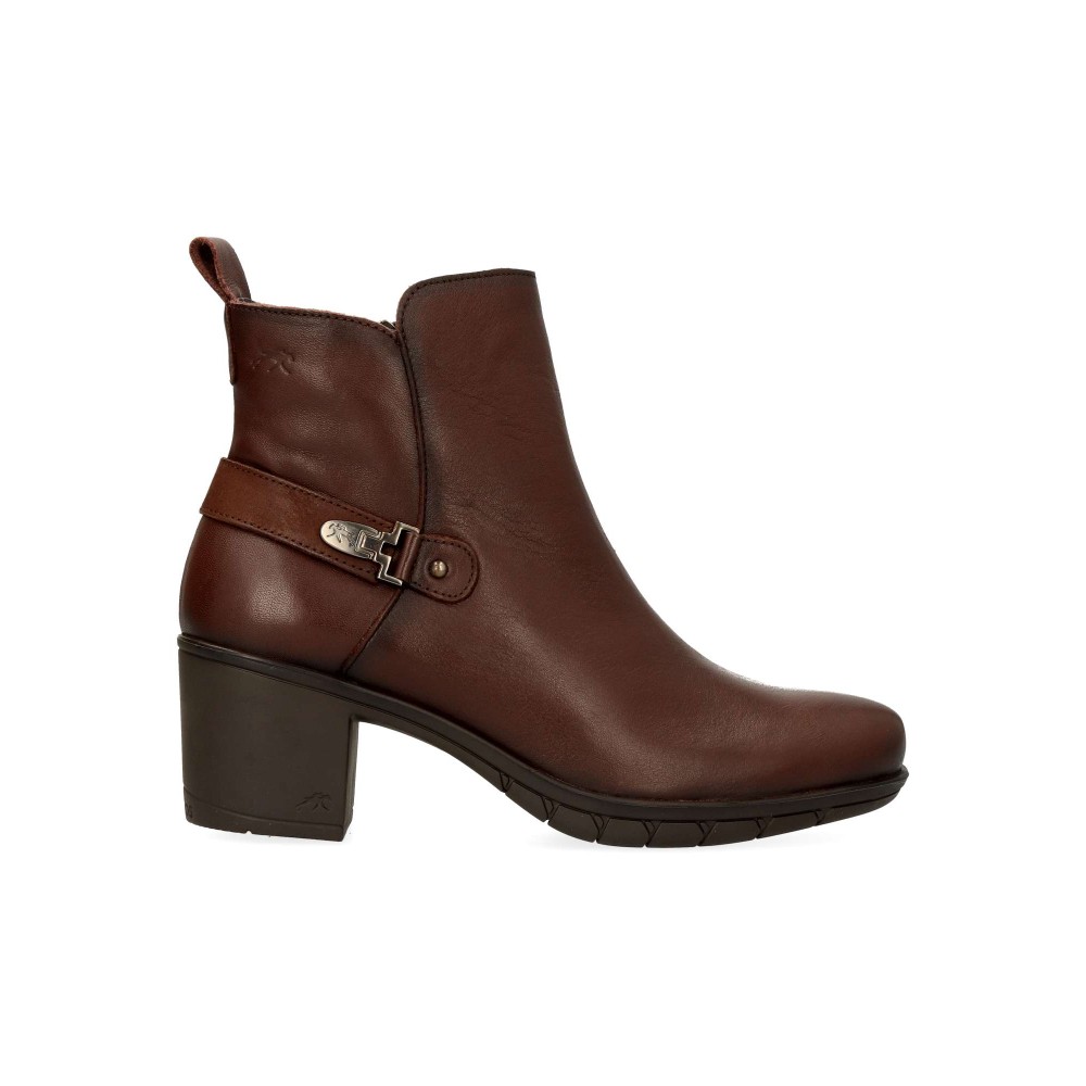 FLUCHOS Botín confort tacón ancho piel