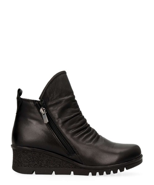 48+ HOURS Botines piel confort caña arrugada