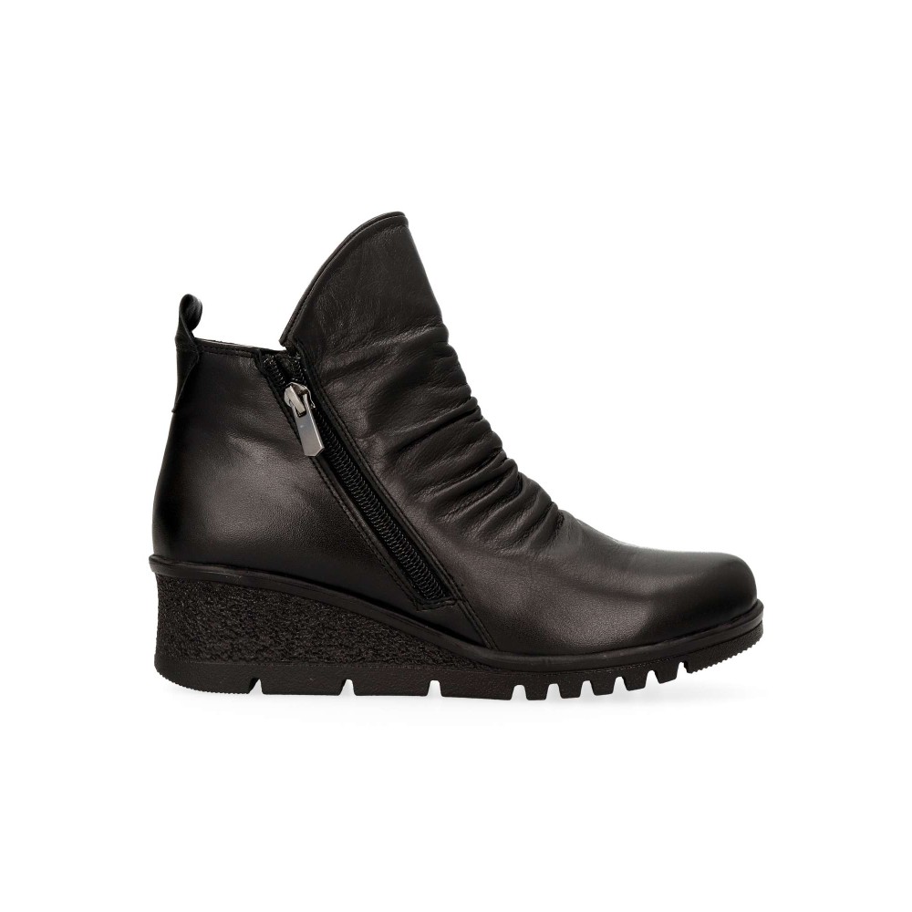 48+ HOURS Botines piel confort caña arrugada