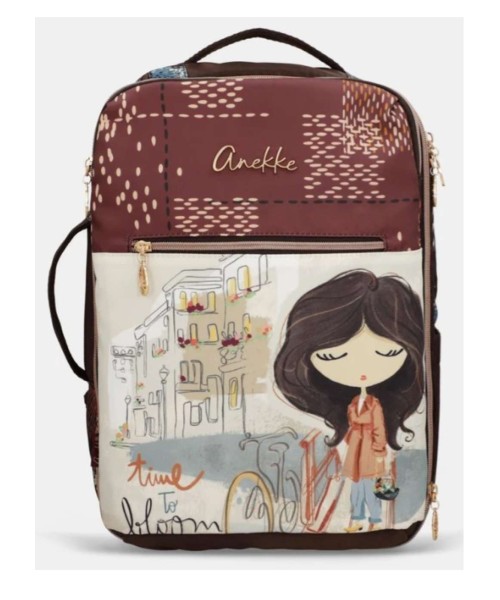 ANEKKE Mochila de viaje estampada Tulip