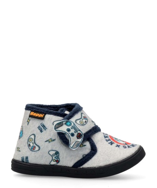 BEPPI Zapatilla de casa botita estampado mando