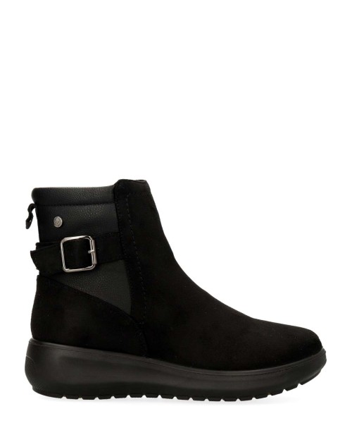 MYSOFT Botines confort antelina aterciopelada