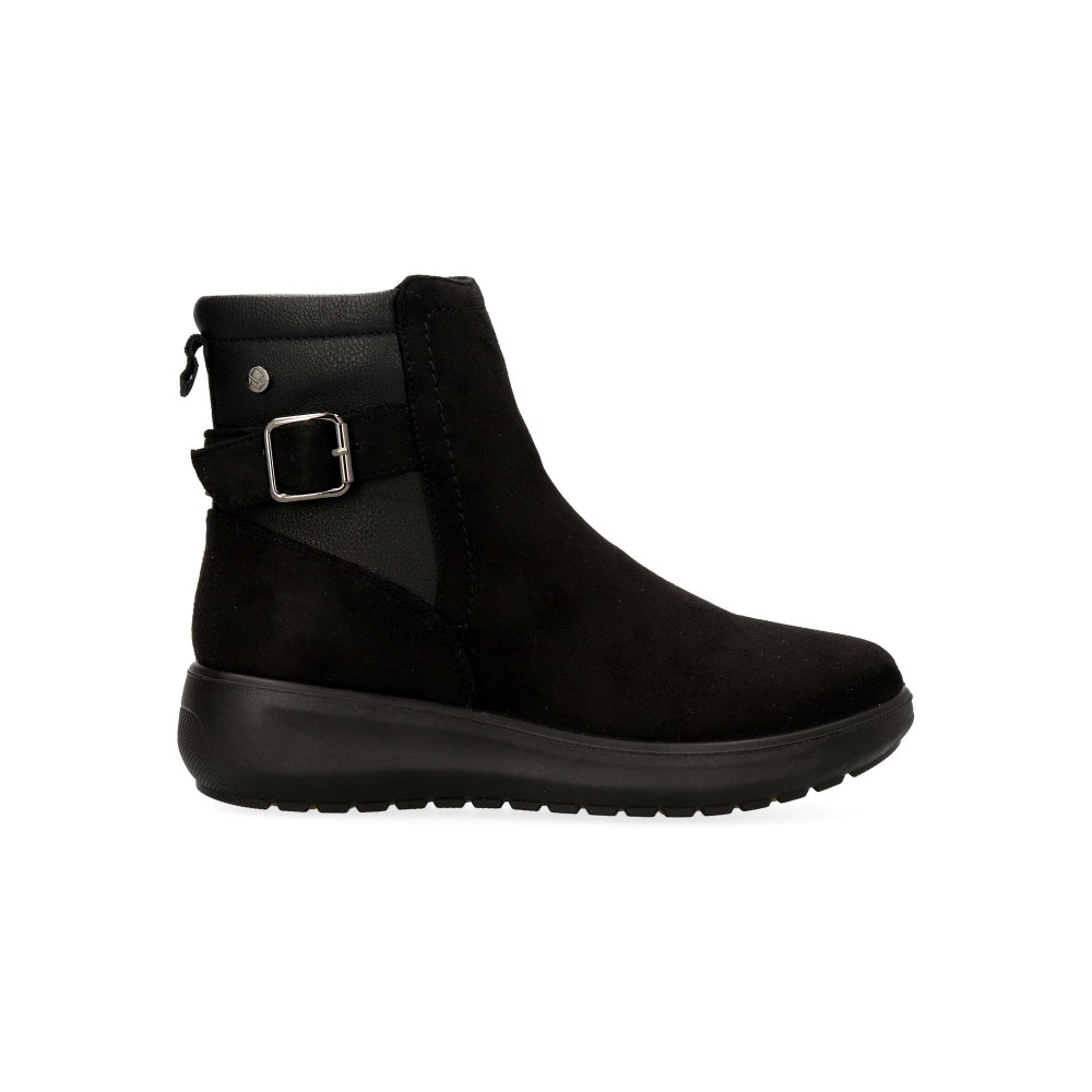 MYSOFT Botines confort antelina aterciopelada