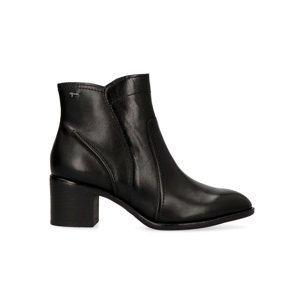 TAMARIS Botines de piel tacón ancho mujer