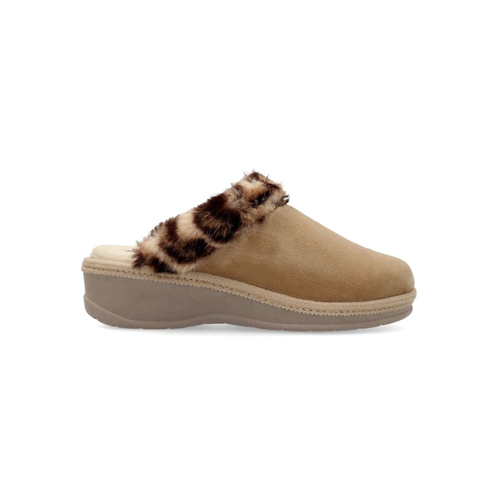 SALVI CONFORT Zapatilla de casa pelo confort cuña