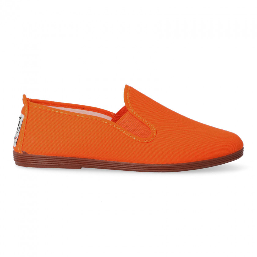 JAVER Zapatilla lona Kung-Fu elástico. JAV 55 NARANJA